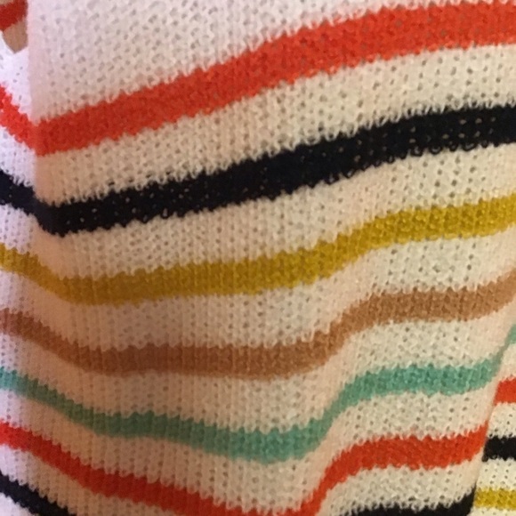 Oversized rainbow striped NWT v neck sweater - Picture 11 of 12